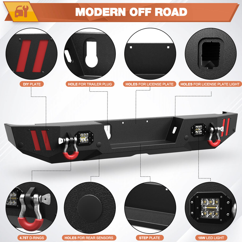 Jeep JT Rear Bumper for 2020-2026 Gladiator JT