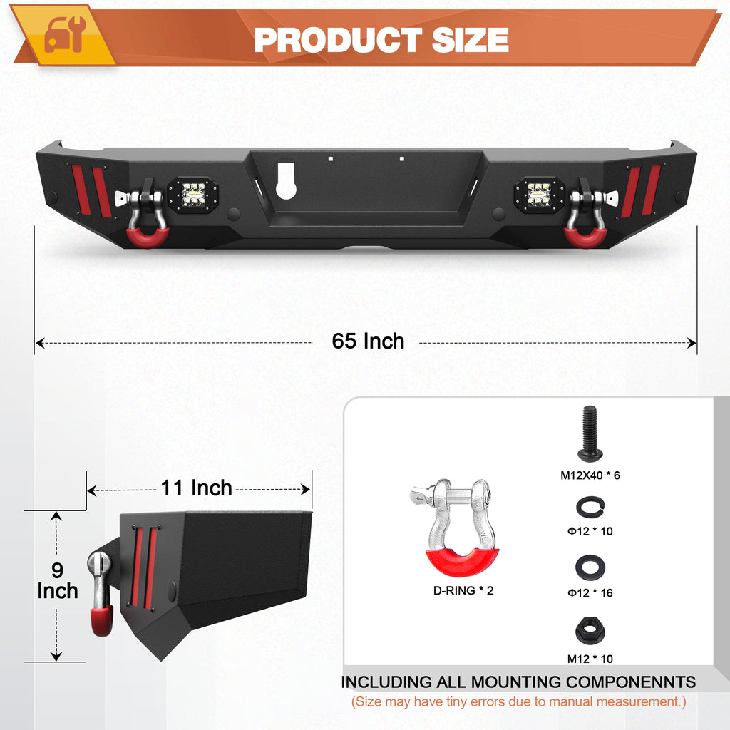 Jeep JT Rear Bumper for 2020-2026 Gladiator JT