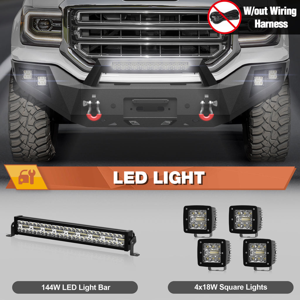 Sierra 1500 Front Bumper for 2016-2017-2018 GMC Sierra 1500