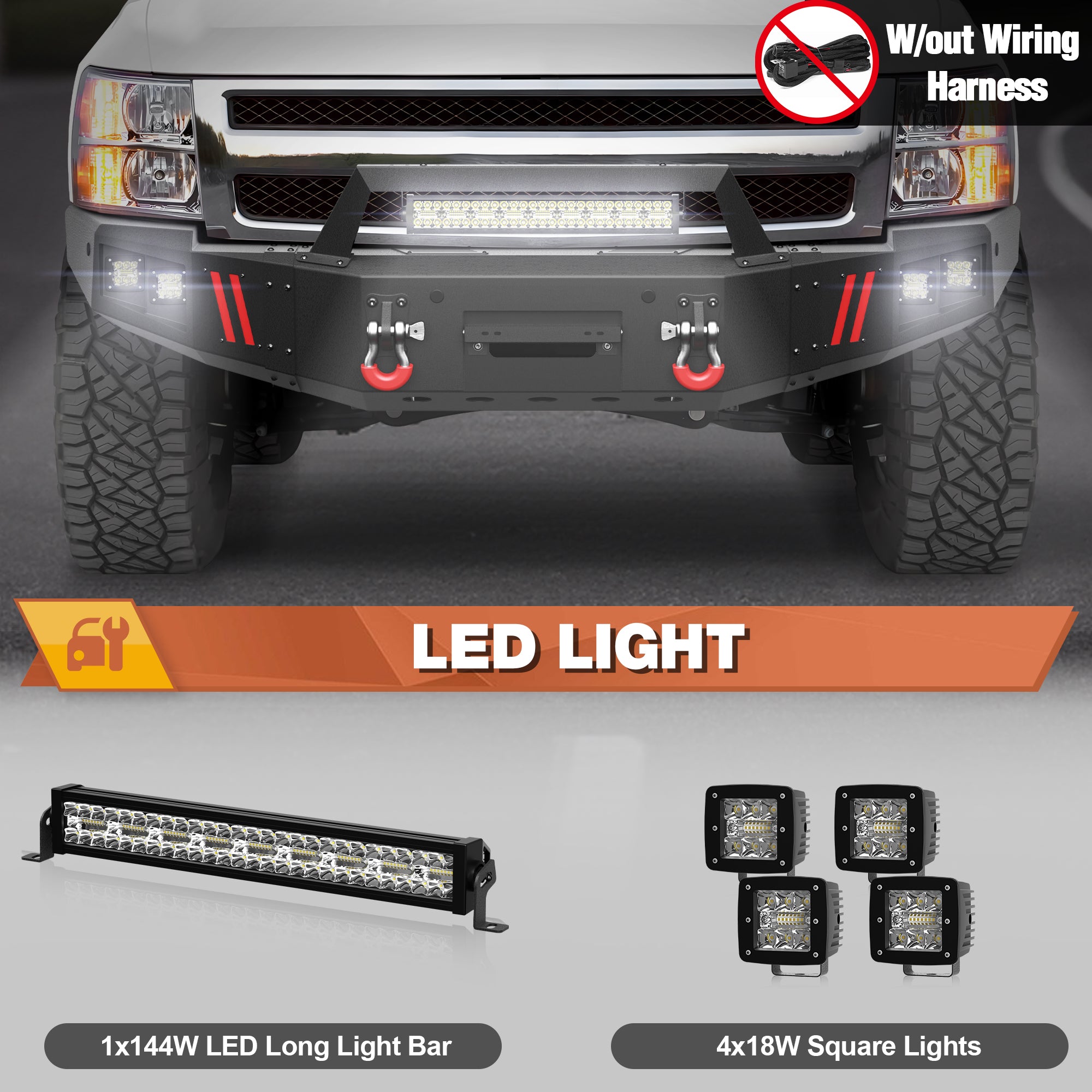 Silverado 1500 Front Bumper for 2007-2013 Chevy Silverado 1500
