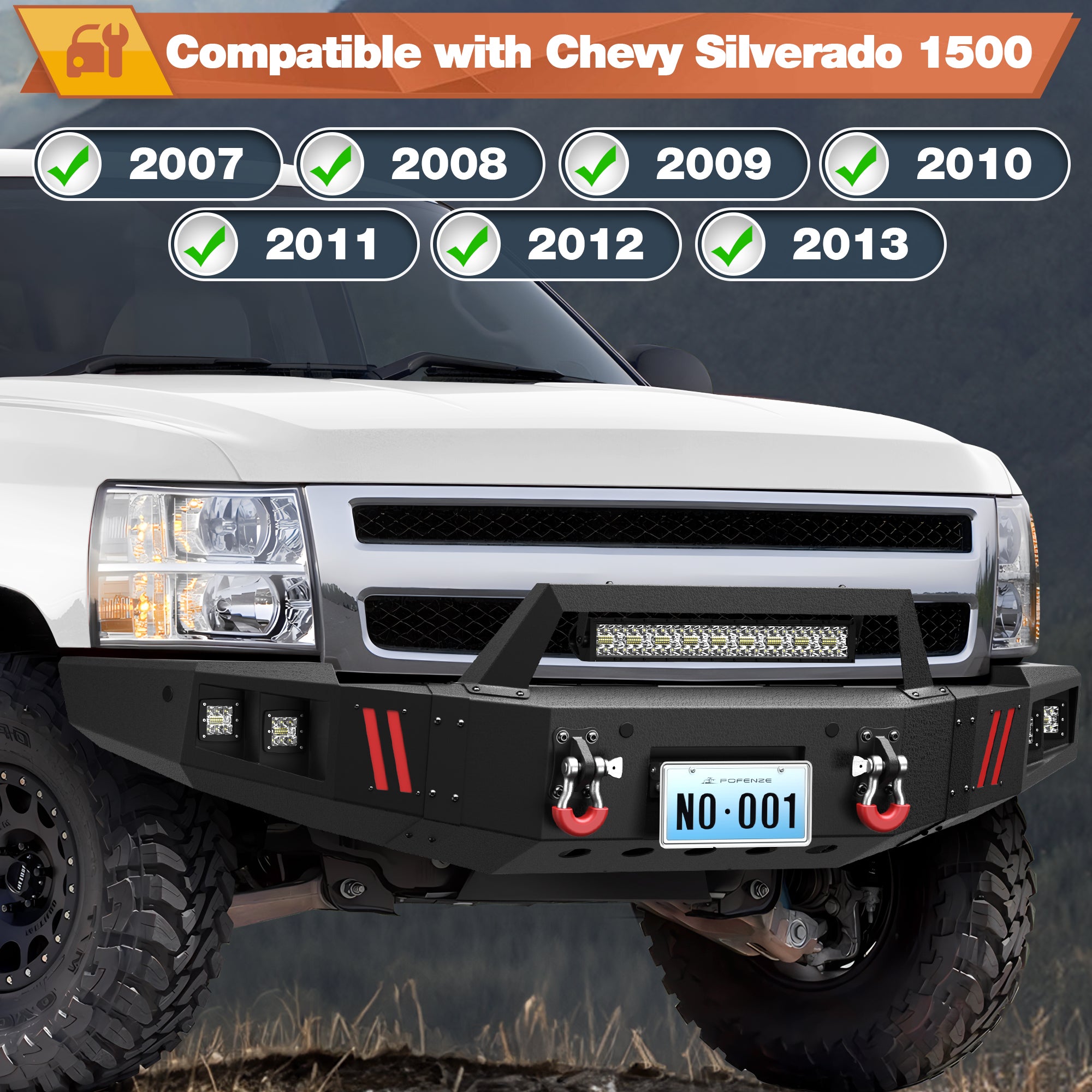 Silverado 1500 Front Bumper for 2007-2013 Chevy Silverado 1500