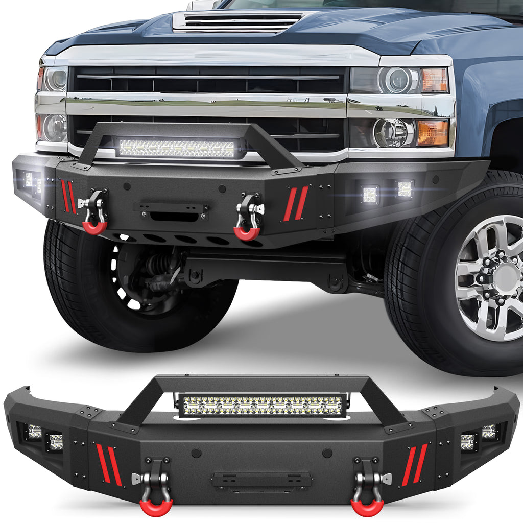 Silverado 2500/3500 Front Bumper for 2015-2016-2017-2018-2019 Chevy Silverado 2500/3500 HD, Pickup Truck Solid Steel Bumper