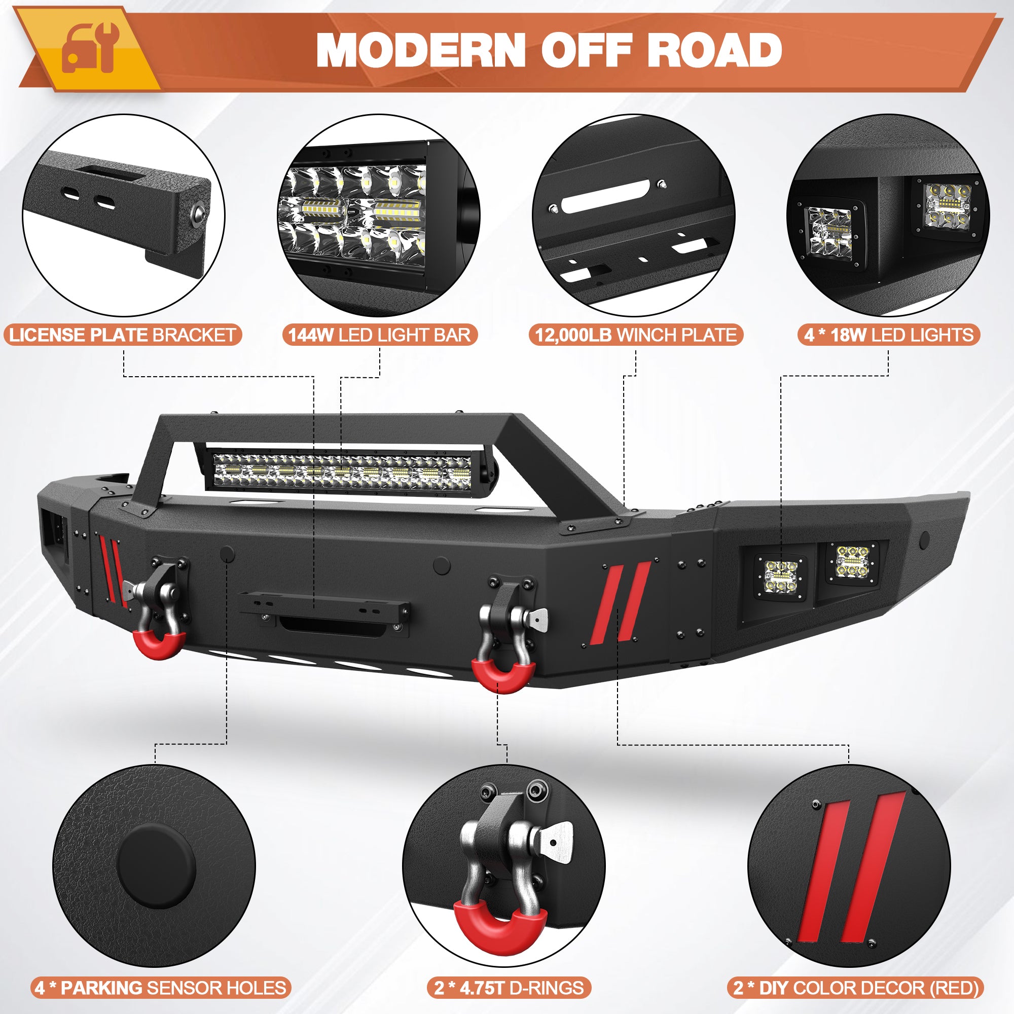 Chevy Silverado 2500 Front Bumper for 2015-2019 Chevrolet Silverado 2500/3500 HD